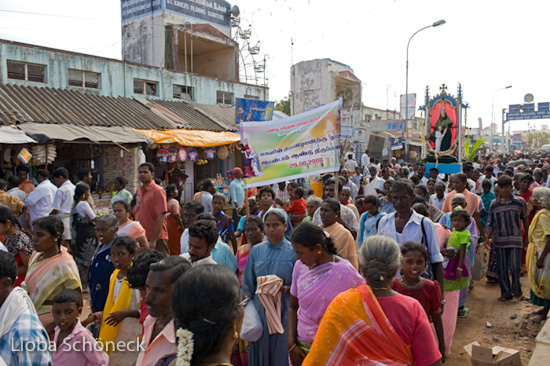Velankanni-Festival | erster Tag | Prozession zur Kirche